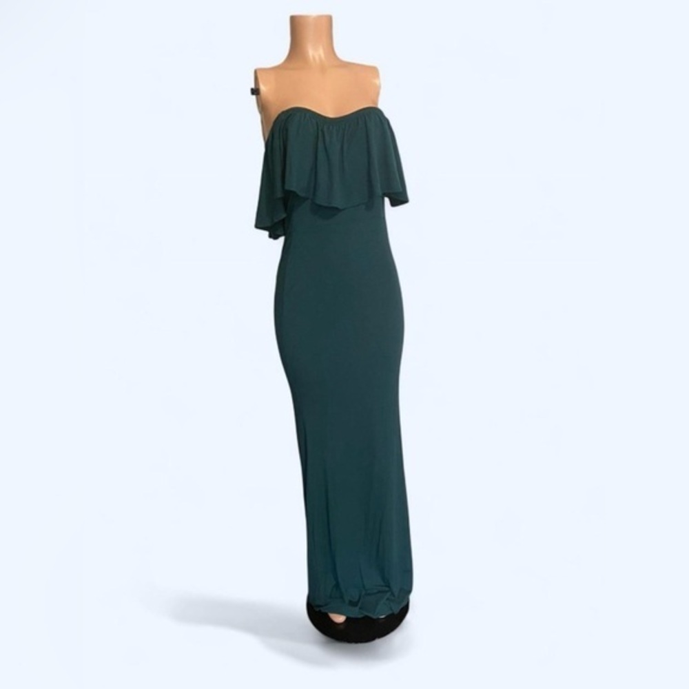 Ruffle Off-The-Shoulder Maxi Summer Dress